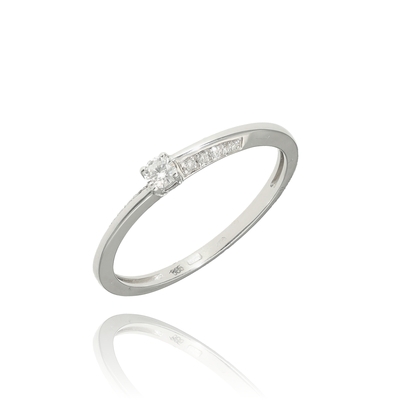 Fehér arany gyűrű 56-os méret (B49225)